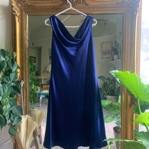 Deep Blue Silky Dress